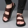 Outdoor Sommer Neue Anti Slip Wasser Waten Atmungsaktive Sandalen Hohe Qualität Männer Komfortable Weichen Boden Schnalle Zweireihige Hausschuhe 5