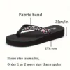 1pc Damen Blumenmuster Mode Flip Flops rutsch feste leichte Strand plattform Hausschuhe Damenschuhe atmungsaktive offene Zehen 5
