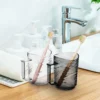 2-teiliges Zahnbürstenhalter-Set, Tassen, Mundwasser, Badezimmer, Becher, Zahnbürstenbecher, starkes, wiederverwendbares Reisehalter-Set aus Kunststoff 5
