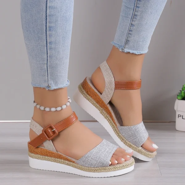 Mode Sandalen Frauen Sommer 2025, Keil Frauen Schuh Weichen frauen Sandalen Party Atmungsaktive Schuhe Weibliche Zapatos De Mujer 3