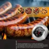 Grillwagen, Holzkohlegrill mit Deckel, Rollen, Edelstahlgriff, Grillrost und Thermometer, Holzkohlegrillwagen 6