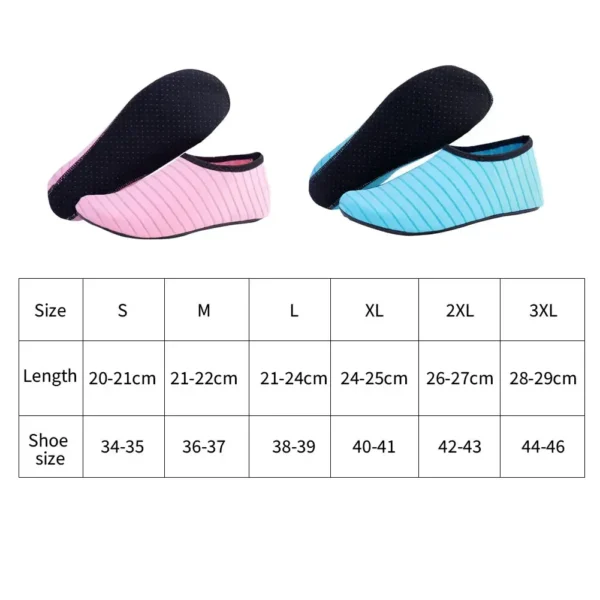 Schnell trocknende Wasserschuhe, Gummisohle, Tauchschuhe, Unisex, Strand, Schwimmen, Tauchsocken, rutschfest, zum Surfen am Meer, für Erwachsene und Kinder 6