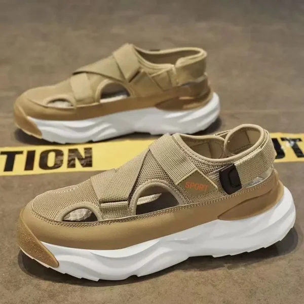 Herren neue atmungsaktive dünne Schuhe Mode Herren lässige Sandalen Outdoor rutsch feste Strands andalen männliche Plattform Sandal ias 4