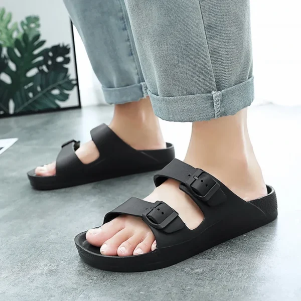 Sommer Einstellbare Weiche Marke Männer Hausschuhe Frauen Flache EVA Slipper Leichte Original Männer Flip-flop Unisex Sandalen Schuhe 36-46 3