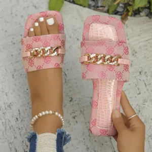 2024 neue Sommer Frauen Flache Hausschuhe Luxus Outdoor Strand Flache Sandalen Trend Marke Designer Hausschuhe Frauen Große Größe Rutschen Frauen