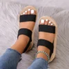 Frauen Slingback Keil Sandalen Outdoor Sommer Leichte Rutschen Einfarbig Dicken Boden Damen Slipper Weibliche Römischen Sandalen 4