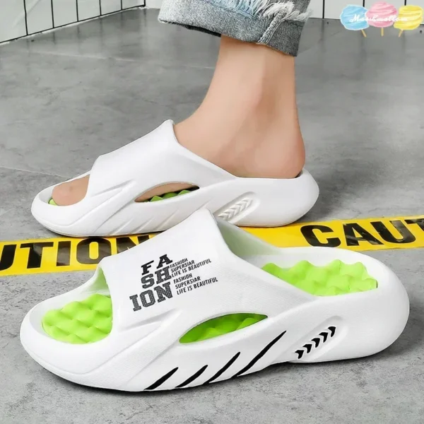Neue Sommer Mann Massage Hausschuhe Indoor Outdoor Sandalen Strand Freizeit schuhe Soft Bottom Hausschuhe männliche Flip Flops Herren Sandalen 2