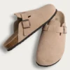 Shevalues Klassische Kork-Clogs-Hausschuhe für Damen und Herren, weiches Fußbett, Wildleder-Sandalen mit Fußgewölbeunterstützung, trendige Strand-Slides für Zuhause, Herren-Pantoletten