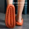 Frauen Dicke Plattform Wolke Hausschuhe Indoor Hause Eva Weiche Sohle Kissen Rutschen Sandalen Frau 2025, Sommer Rutschfeste Strand Flip-Flops 5
