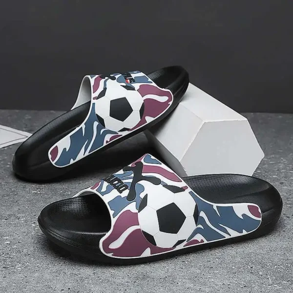 Neue Mode männer Hausschuhe Marke Sommer Weiche Sohle Nicht-slip EVA Strand Schuhe Fußball Männlichen Rutschen Weichen Dicken sohlen Slidee Slipper 5
