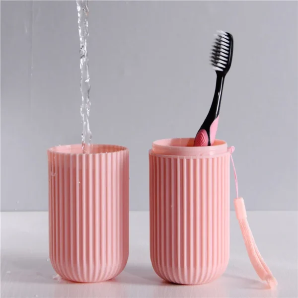 Reise Tragbare Zahnbürste Tasse Bad Zahnpasta Halter Lagerung Fall Box Organizer Reise Toilettenartikel Lagerung Tasse Neue Kreative 3