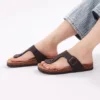 Shevalues Sommer Kork Hausschuhe für Männer weiche Sohle Home Slides mit Bogen Unterstützung flache Flip Flops Herren gemütliche lässige Schlafzimmer Sandalen 5