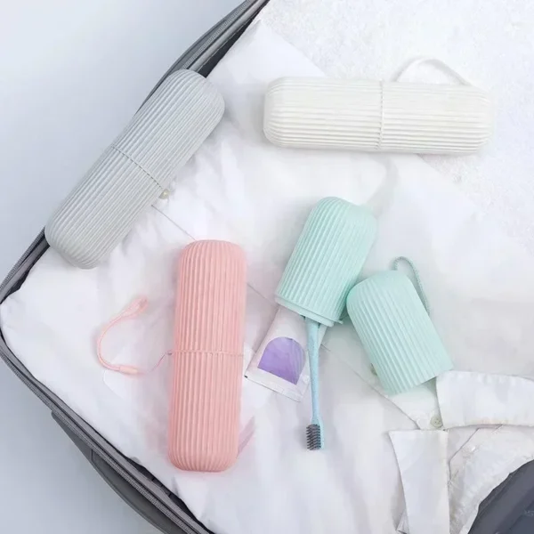 Reise Tragbare Zahnbürste Zahnpasta Halter Lagerung Fall Box Organizer Haushalt Lagerung Tasse 5