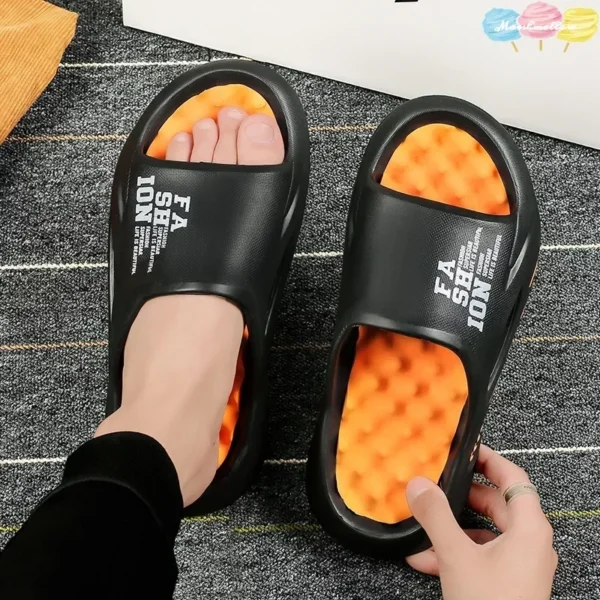 Neue Sommer Mann Massage Hausschuhe Indoor Outdoor Sandalen Strand Freizeit schuhe Soft Bottom Hausschuhe männliche Flip Flops Herren Sandalen 4