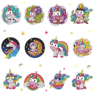 2024 neue Stich Kinder Diamant Aufkleber handgemachte DIY Punkt Diamant Malerei zufällige Paste Set