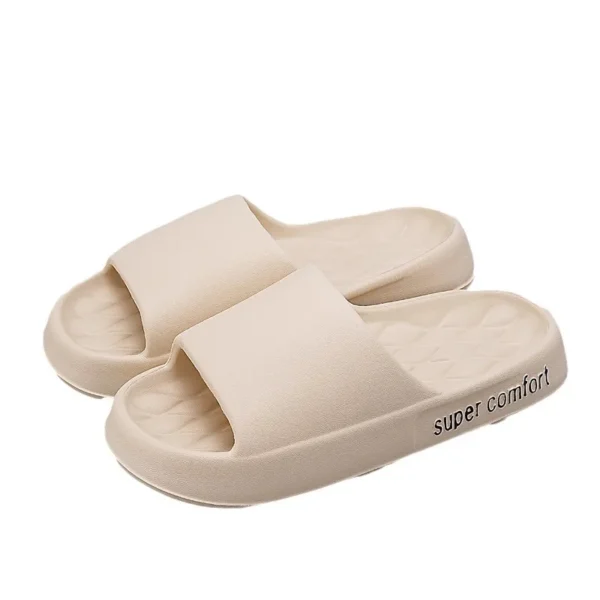 Dicke Plateau-Hausschuhe für Männer, Zuhause, weiche Sohle, Kissen, Rutschen, Sandalen, Damen, Sommer, Strand, rutschfeste Flip-Flops, Badezimmer-Slipper 6
