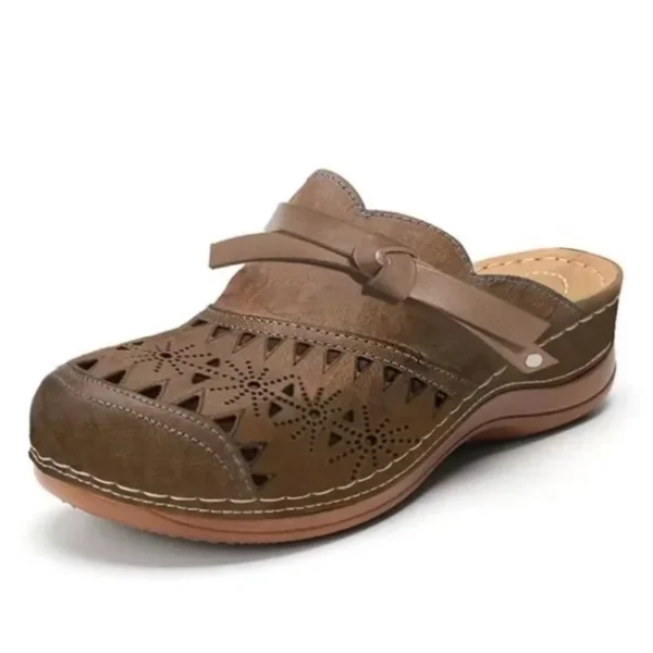 Damen-Sommer-Sandalen mit flacher runder Zehenpartie, 2024, neue Retro-Knopf-Sandalen, bequeme Mary Jane, bequeme Schuhe für Damen 5
