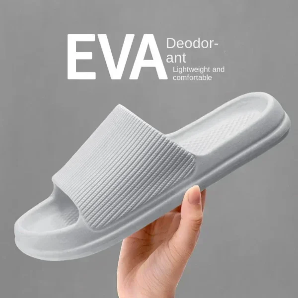 Modische Herren- und Damensandalen, rutschfest, verschleißfest, EVA, dicke Sohle, bequeme Hausschuhe, Badezimmer, Bade-Flip-Flops 2