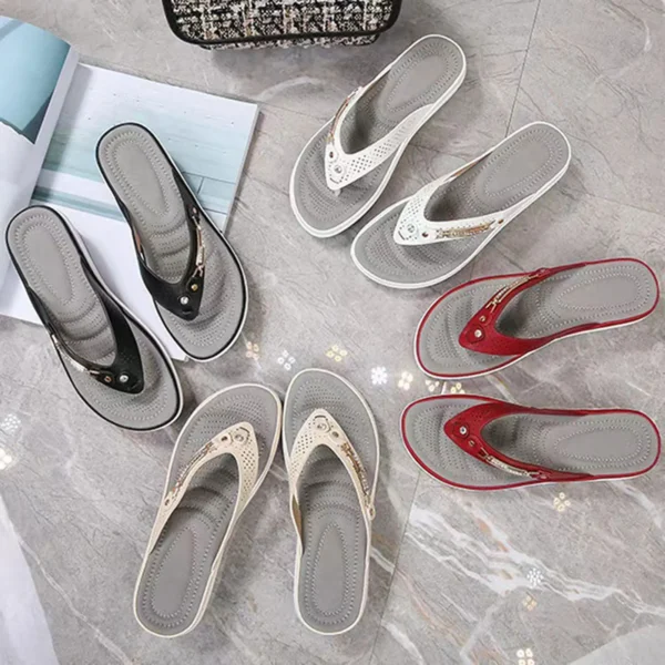 2024 Damen Hausschuhe Neue Mode Slides Rutschfeste Schuhe Strandsandalen Damen Draußen Freizeit Flip Flops Tragen Offene Zehen 2