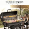 BBQ Grill Outdoor Holzkohlegrill mit Thermometer Grillofen mit Rädern Camping Picknick Grillwerkzeug 4