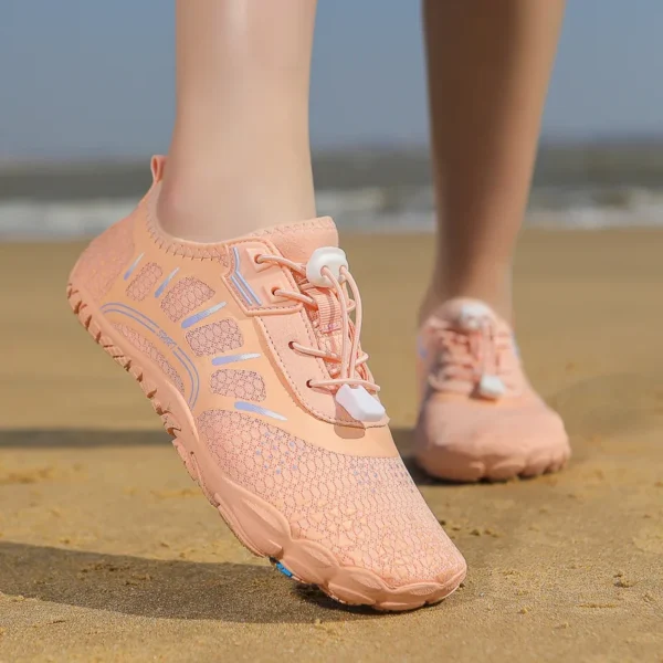 Neue Männer Frauen Strand Wasser Schuhe Fünf Finger Aqua Schuhe Barfuß Schwimmen Waten Upstream Toning Yoga Schnell Trocknend Meer Fluss 4