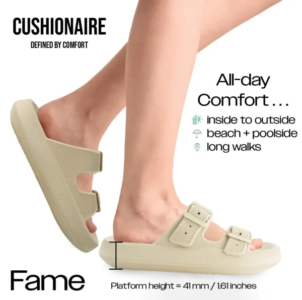 Asgard Sommer-Plateau-Sandalen für Damen, modische weiche Wolken-Strand-Hausschuhe mit Doppelschnalle, 2025, neue Komfort-EVA-Flachrutschen 4