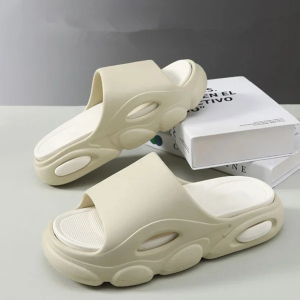Comwarm Neue Männer Sommer Hausschuhe Dicke Sohle Haus Nicht-slip Bad Dusche Rutschen Outdoor Weiche Wolke Mode Strand Schuh flip-flop