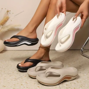 Stilvolle EVA-Flip-Flops für Damen, bequem, weich, rutschfest, geruchshemmend, modisch, vielseitig einsetzbar für Strand, Sommer, Freizeitkleidung, Strandschuhe