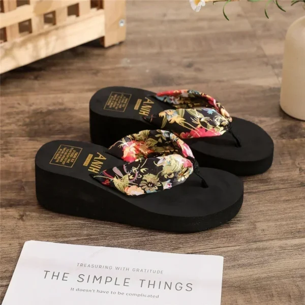 2025 mode Frauen Flip-Flops Sommer Strand Plattform Hausschuhe Casual Außerhalb Keile Sandalen Sommer Frauen Schuhe 2