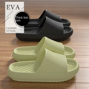 Frauen Dicke Plattform Wolke Hausschuhe EVA Weiche Sohle Kissen Rutschen Sommer Strand Flip-Flops Frauen Rutschfeste Badezimmer Hause Hausschuhe