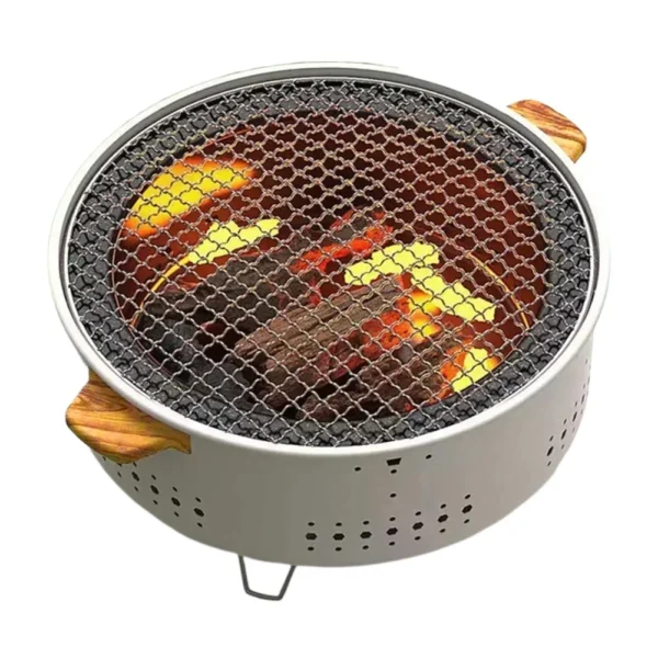 Multifunktionaler koreanischer Grill, tragbarer Holzkohleofen zum Kochen von Tee und Fleisch im Freien zu Hause