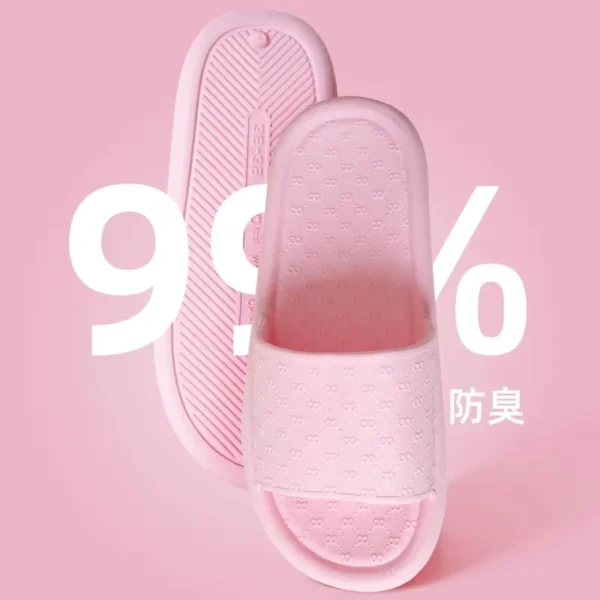 Frauen Dicke Plattform Wolke Hausschuhe Indoor Hause Eva Weiche Sohle Kissen Rutschen Sandalen Frau 2025, Sommer Rutschfeste Strand Flip-Flops