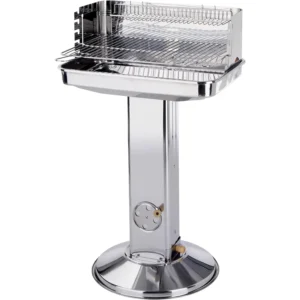 Säulengrill, Trichter, Grill, Holzkohlegrill mit Edelstahl-Regal, Grill, Garten, Outdoor, Camping, tragbarer Grill