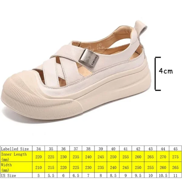 Koznoy 4cm weben Kuh Echt leder Sommer Mode Sandalen Slip auf Frauen Sandale Hausschuhe Pumps Plattform Keil hohle Wohnungen 2