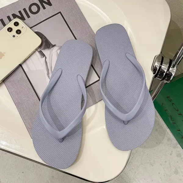 Einfarbig Nicht-slip Freizeit Paar Hausschuhe Frauen Sommer Strand Hausschuhe Outdoor Frauen Flip-Flops Atmungsaktive Strand sandalen frauen 5