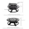 Outdoor BBQ Grill Haushalt Hof Holzkohle Grill Camping Holzofen Lagerfeuer Herd Multifunktionale Grill Tisch 6
