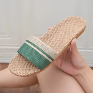 Sommer Frauen Hausschuhe Anti-Slip Hause Hausschuhe Leichte Schuhe Frauen Indoor Leinen Hausschuhe Weiche Schuhe