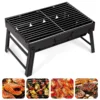Tragbarer, zusammenklappbarer Grill, kompakter und leichter Holzkohlegrill, einfach zu montieren und zu tragen, ideal zum Kochen im Freien