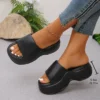 Rosa Eva Keilabsatz Frau Hausschuhe Sommer Strand Plattform Sandalen Frauen Outdoor Weiche Sohle Wolke Hausschuhe Schuhe Mule Flip-Flops 6