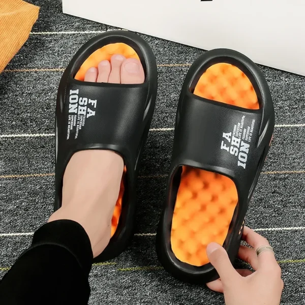 Neue Sommer Mann Massage Hausschuhe 2023 Indoor Outdoor Sandalen Strand Casual Schuhe Weichen Boden Hausschuhe Männlichen Flip-Flops Herren Sandalen 4