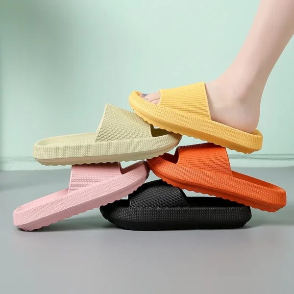 Plattform dicke Badezimmer Hausschuhe Frauen Cloud Hausschuhe Mode weiche Sohle Eva Indoor Sandalen rutsch feste Flip Flop Männer Hausschuhe 3