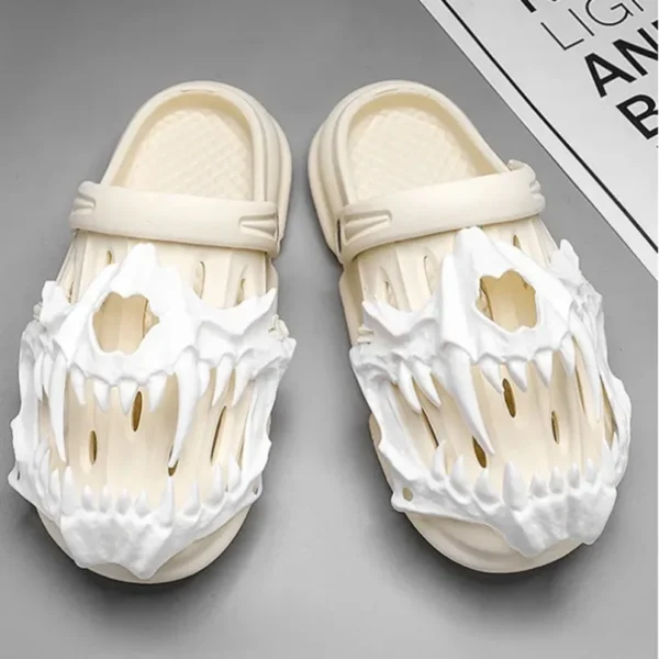 Frauen Hausschuhe Wolke Y2k Haus Sommer Weiche Sandale Schädel Flip-Flops Männer Männlich Dämon Dicke Flache Plattform Nicht Slip Hause Rutschen männer 6
