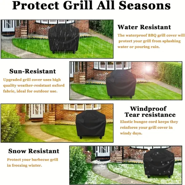 BBQ Abdeckung Outdoor Staub Wasserdicht Weber Heavy Duty Grill Abdeckung Regen Schutz Outdoor Grill Abdeckung Runde 6