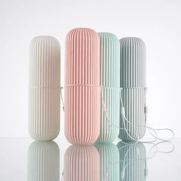 Reise Tragbare Zahnbürste Zahnpasta Halter Lagerung Fall Box Organizer Haushalt Lagerung Tasse 2
