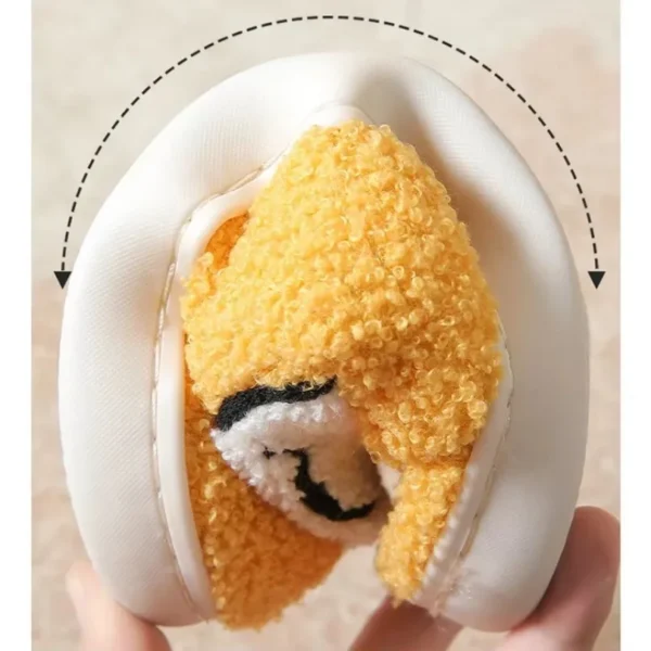 Fuzzy Smile Face Damen-Slipper, Kawaii-Cartoon, Plüsch, Baumwolle, für den Innenbereich, lustig, niedlich, Winter, warm, Bodenhaus, Heimschuhe, weiblich, 2025, neu 5
