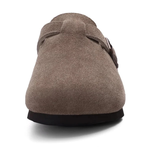 Comwarm Mode Herren Wildleder Pantoletten Hausschuhe Neue Frauen Clogs Kork Einlegesohle Sandalen Mit Fußgewölbeunterstützung Outdoor Strand Rutschen Hause Schuhe 3