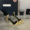 Sexy Spitzschuh Offene spitze Lackleder Schnalle Sommer Hochhackige Sandalen Damen Party Hochzeit Modeschuhe 5