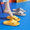Sommer Unisex Hausschuhe Frauen Einfarbig Eva Indoor Bad Dicke Plattform Männer Anti Slip Weiche Hause Flip-Flops Komfort Strand Sandalen 4