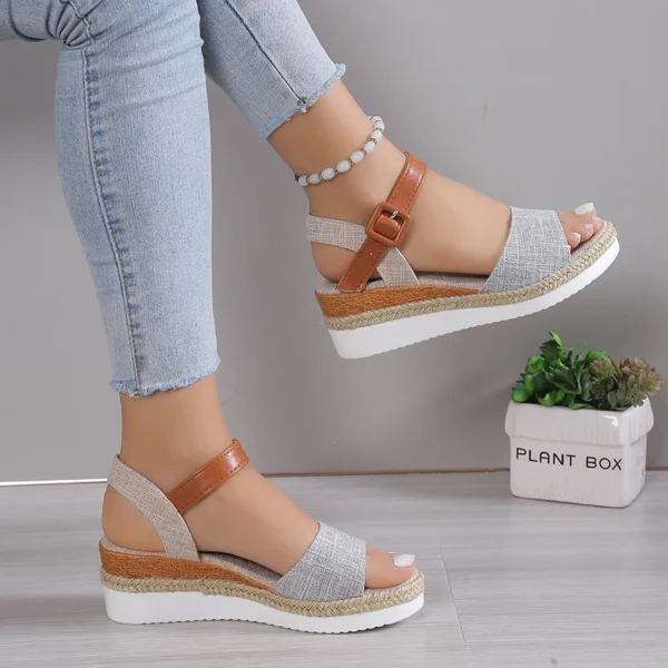 Mode Sandalen Frauen Sommer 2025, Keil Frauen Schuh Weichen frauen Sandalen Party Atmungsaktive Schuhe Weibliche Zapatos De Mujer 4