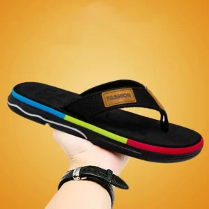 Neue Sommer-Flip-Flops für Herren sind zu Hause bequem und zu tragen rutschfeste, fußschleppende Strand-Freizeithausschuhe mit weichem Boden